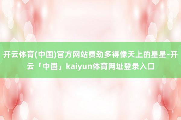 开云体育(中国)官方网站费劲多得像天上的星星-开云「中国」kaiyun体育网址登录入口