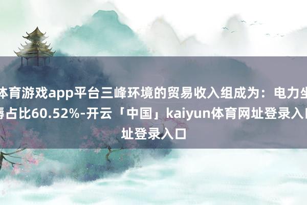 体育游戏app平台三峰环境的贸易收入组成为：电力坐褥占比60.52%-开云「中国」kaiyun体育网址登录入口