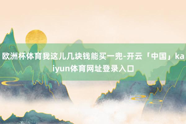 欧洲杯体育我这儿几块钱能买一兜-开云「中国」kaiyun体育网址登录入口
