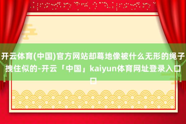 开云体育(中国)官方网站却蓦地像被什么无形的绳子拽住似的-开云「中国」kaiyun体育网址登录入口